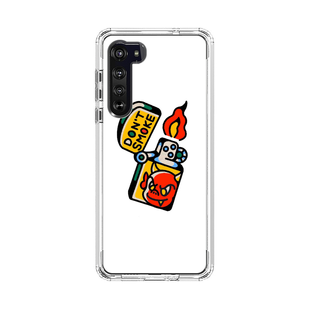 Don't Smoke Vintage Lighter with Devil Face Motorola Edge (2020) Case