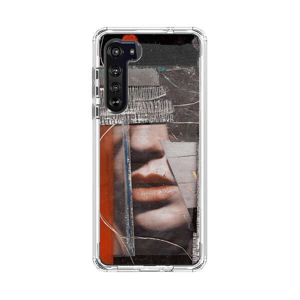 Abstract Collage Close Up Face Motorola Edge (2020) Case