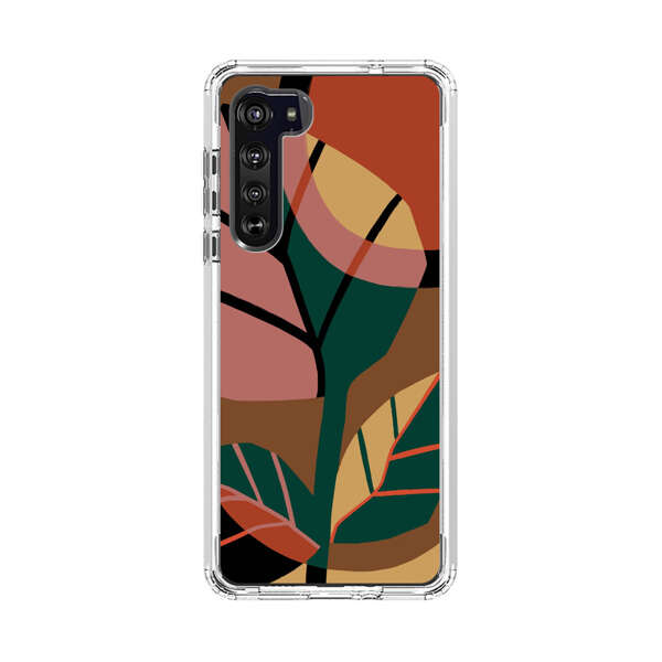 Abstract Geometric Leaves Design Motorola Edge (2020) Case