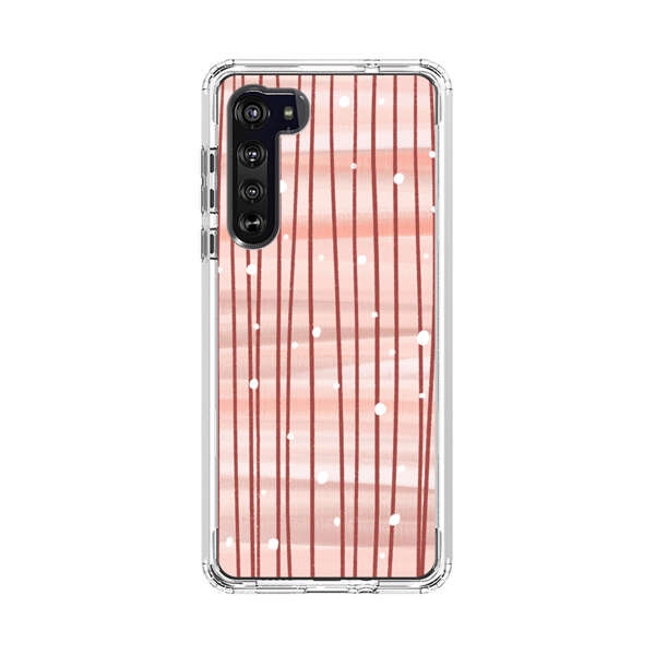 Abstract Vertical Lines Pink Pattern Motorola Edge (2020) Case