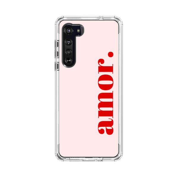 Amor Love Bold Red Text Motorola Edge (2020) Case