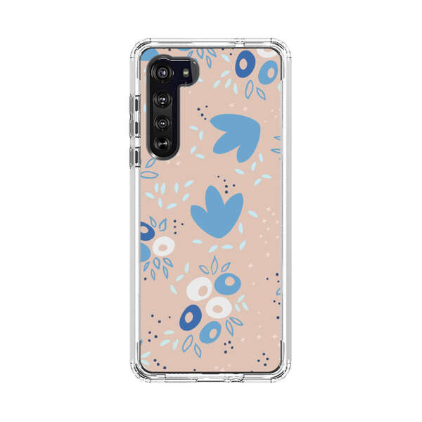 Blue Floral Pattern Motorola Edge (2020) Case