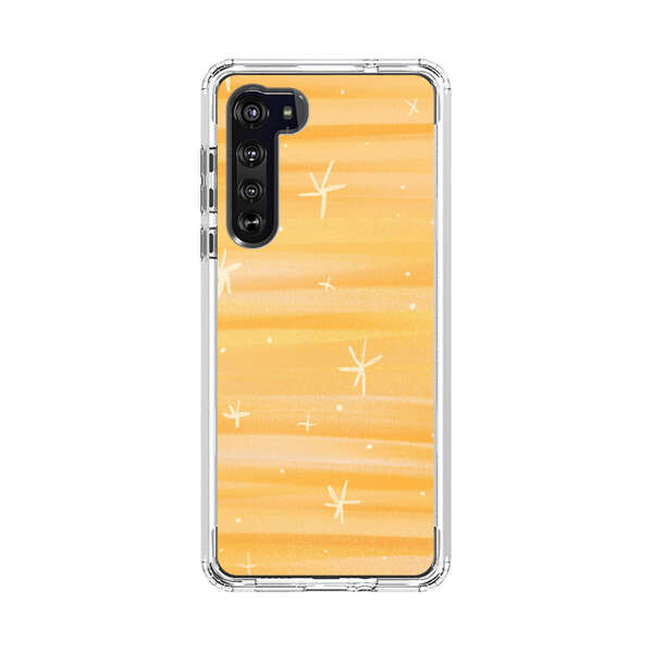 Bright Orange Star Pattern Motorola Edge (2020) Case