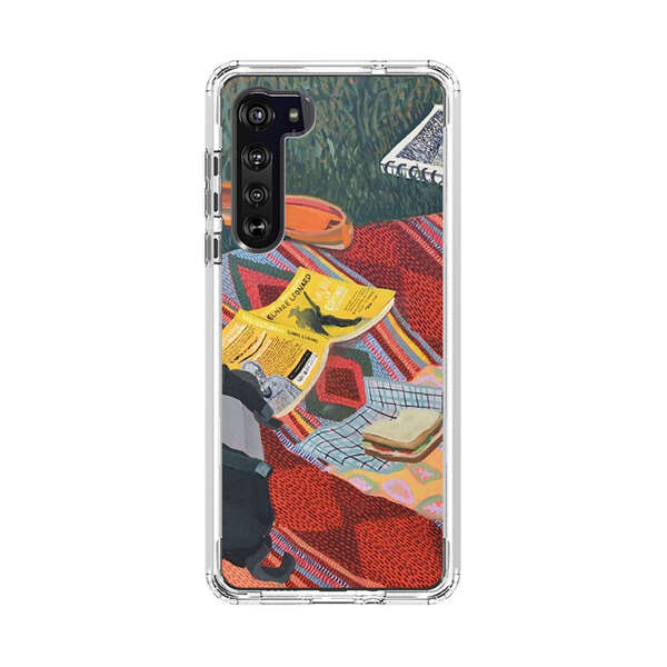 Charming Picnic Scene with Blanket and Food Motorola Edge (2020) Case