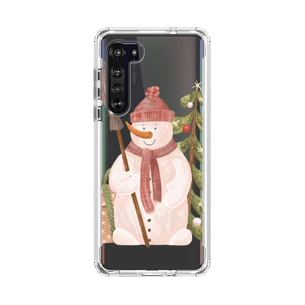 Charming Winter Snowman Illustration Motorola Edge (2020) Case