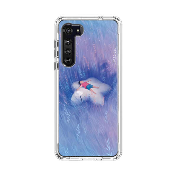 Child Relaxing in Dreamy Field Motorola Edge (2020) Case