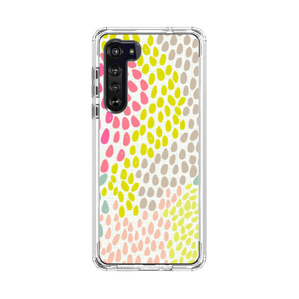 Colorful Abstract Teardrop Pattern Motorola Edge (2020) Case