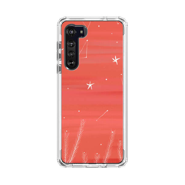 Coral Night Sky with Stars and Plants Motorola Edge (2020) Case