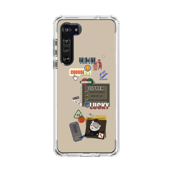 Creative Collage of Motivational Elements Motorola Edge (2020) Case