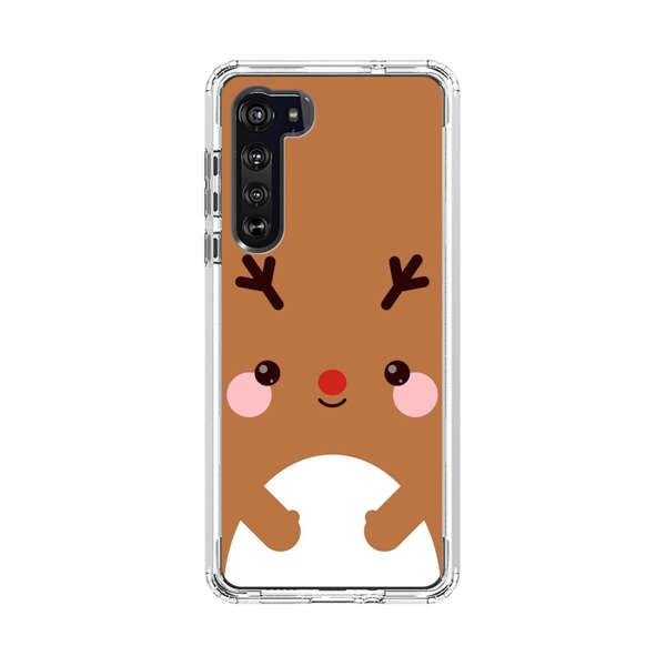 Cute Minimalist Reindeer Cartoon Motorola Edge (2020) Case