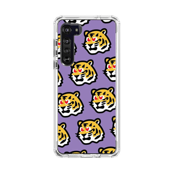 Cute Tiger with Heart Eyes Pattern Motorola Edge (2020) Case