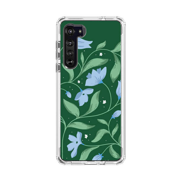 Delicate Blue Floral Illustration Motorola Edge (2020) Case