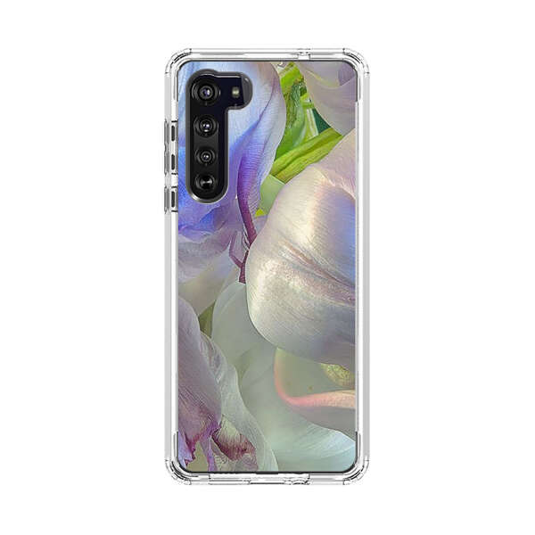 Delicate Pastel Flower Petals Close Up Motorola Edge (2020) Case