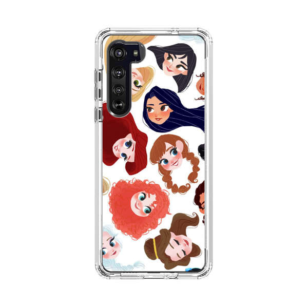 Diverse Animated Girl Faces Motorola Edge (2020) Case