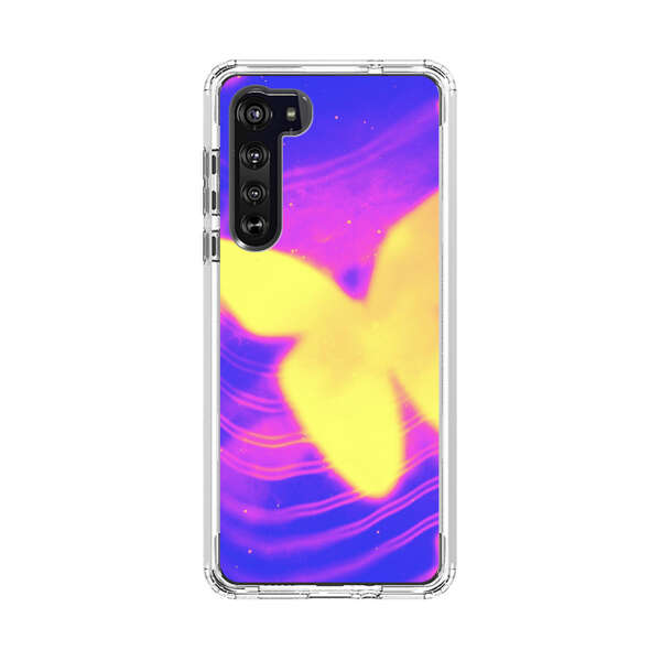 Glowing Purple and Yellow Butterflies Motorola Edge (2020) Case