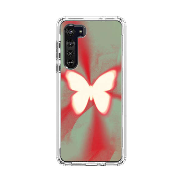 Glowing White Butterfly Abstract Radiant Design Motorola Edge (2020) Case