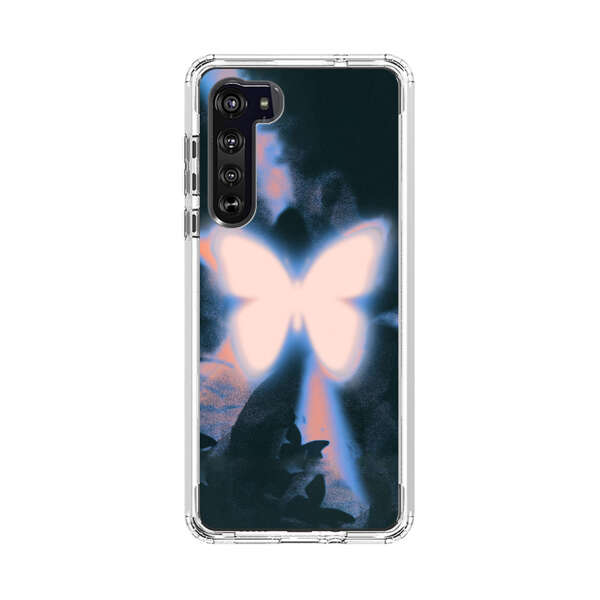 Glowing White Butterfly Motorola Edge (2020) Case