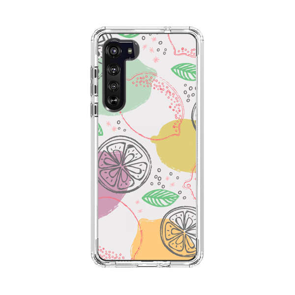 Lemon Colorful Abstract Pattern Motorola Edge (2020) Case