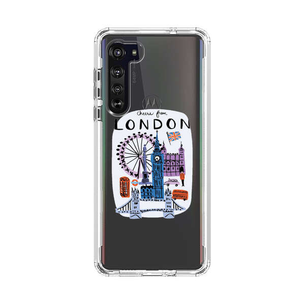 London Iconic Landmarks Illustration Motorola Edge (2020) Case