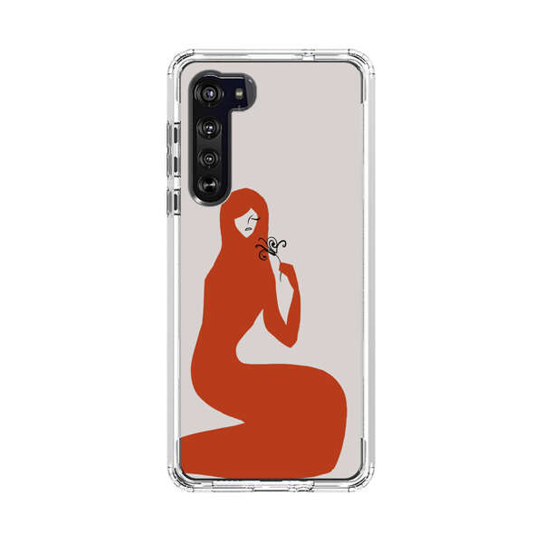 Minimalist Abstract Woman Silhouette Motorola Edge (2020) Case