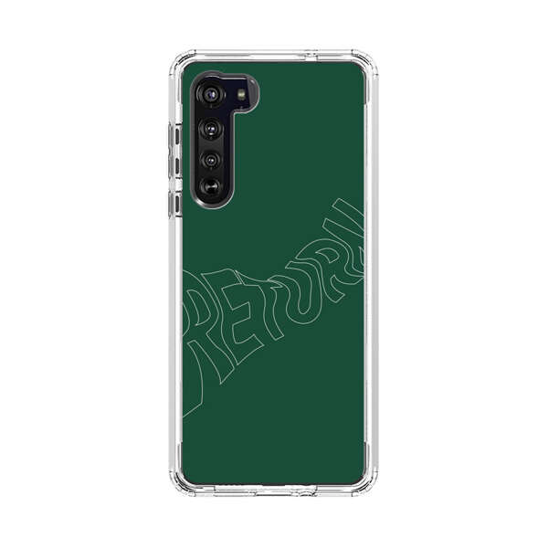 Minimalist Green Wavy Return Text Motorola Edge (2020) Case