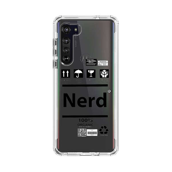 Minimalist Nerd Shipping Icons Design Motorola Edge (2020) Case