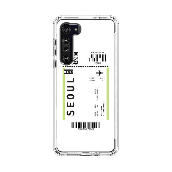 Minimalist Seoul Boarding Pass Motorola Edge (2020) Case