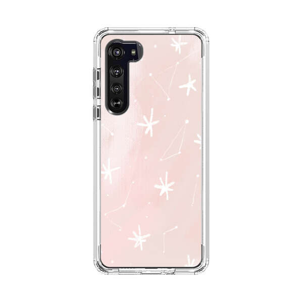 Pink Stars and Constellation Pattern Motorola Edge (2020) Case