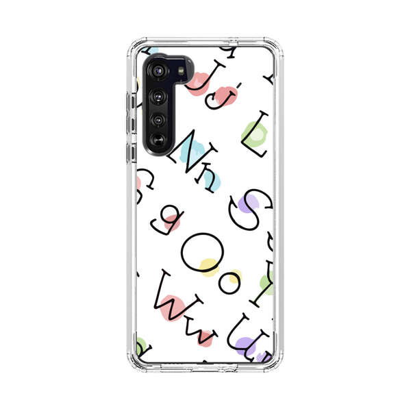 Playful Alphabet Pattern with Colorful Letters Motorola Edge (2020) Case