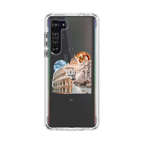Rome Landmarks with Pizza Motorola Edge (2020) Case