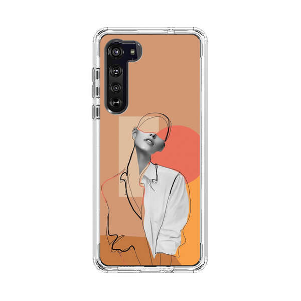 Stylish Abstract Portrait Art Motorola Edge (2020) Case