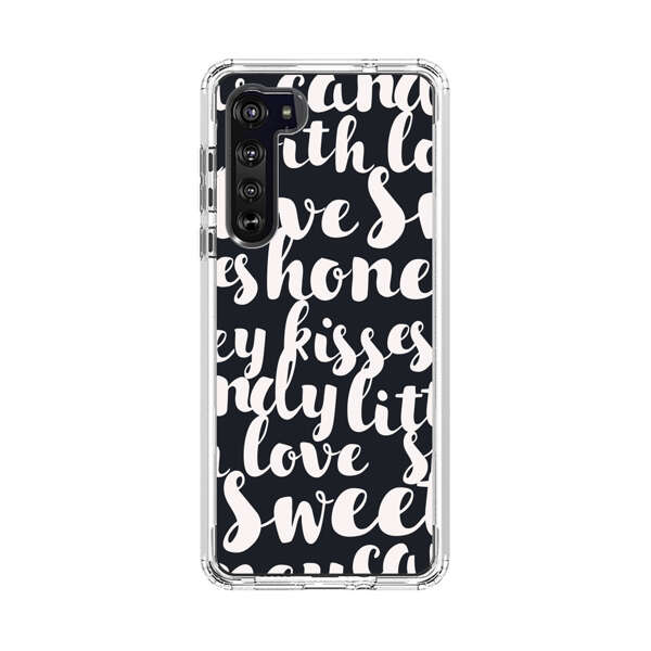 Sweet Honey Kisses Love Sugar Candy Pattern Motorola Edge (2020) Case