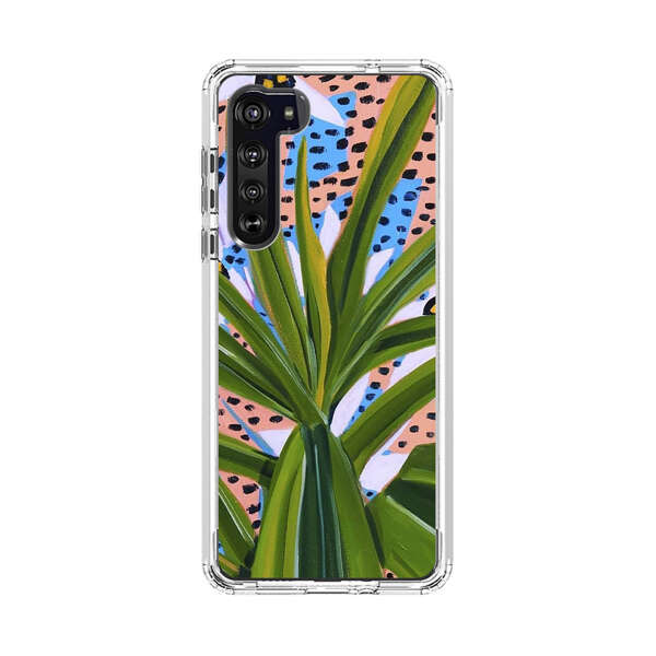 Tropical Leaves Abstract Pattern Motorola Edge (2020) Case
