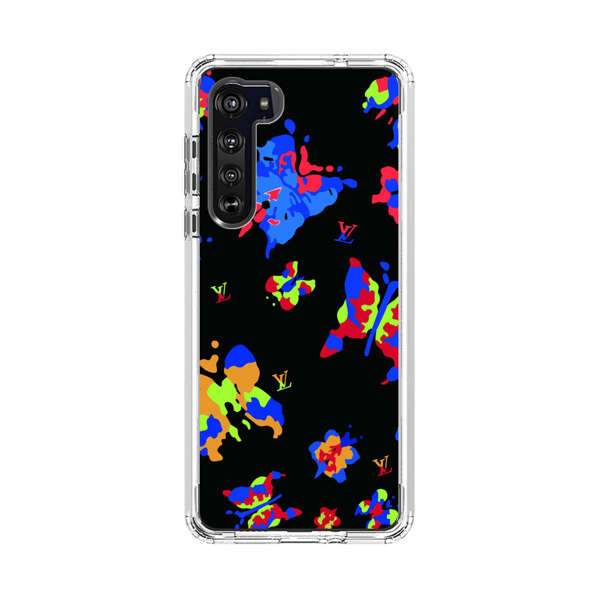 Vibrant Abstract Butterflies and Floral Splashes Motorola Edge (2020) Case