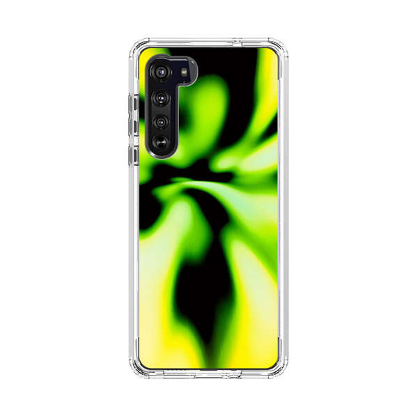 Vibrant Abstract Green and Yellow Swirl Motorola Edge (2020) Case