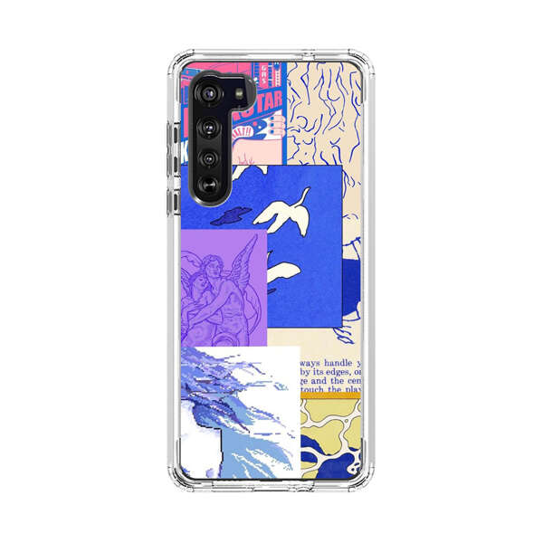 Vibrant Retro Pop Art Collage Motorola Edge (2020) Case