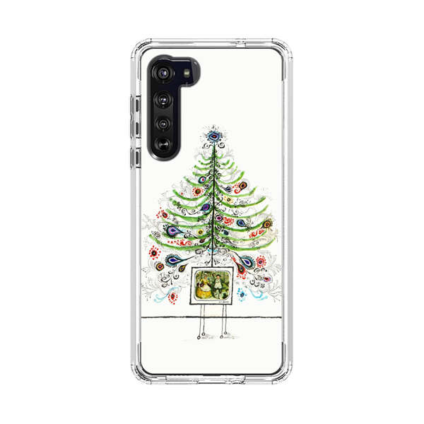Whimsical Christmas Tree Artistic Design Motorola Edge (2020) Case