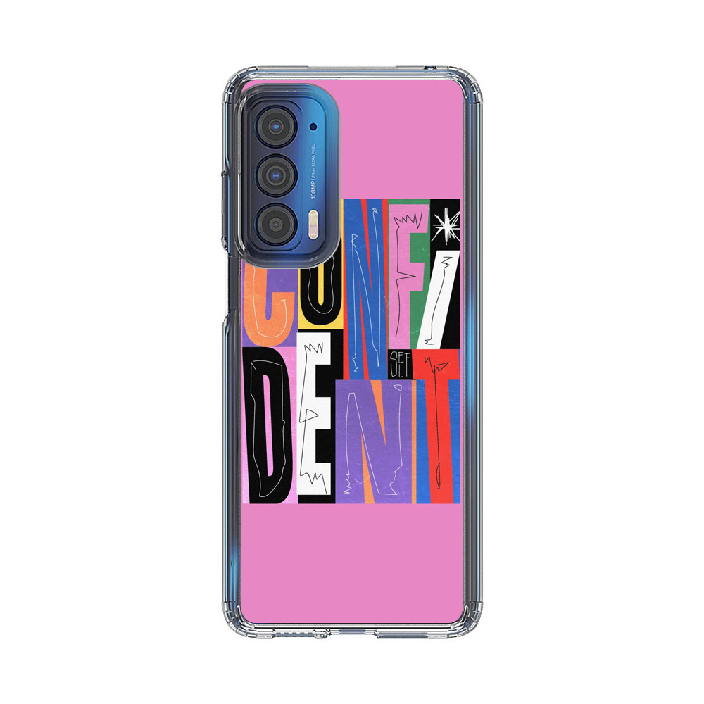 Confident Bold Colorful Typography Motorola Edge (2021) Case