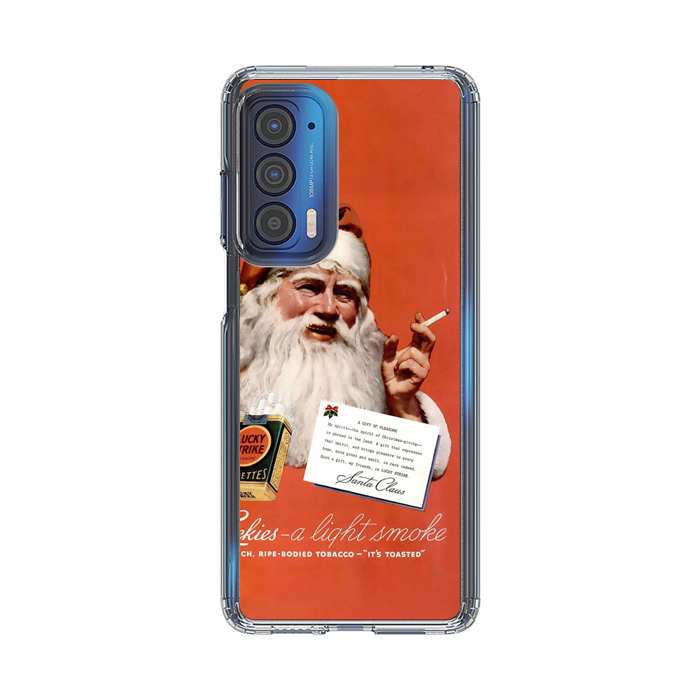 Vintage Santa Claus Smoking Lucky Strike Cigarettes Advertisement Motorola Edge (2021) Case