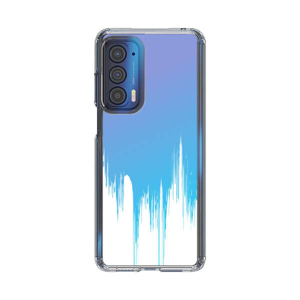 Abstract Blue and Purple Dripping Paint Motorola Edge (2021) Case