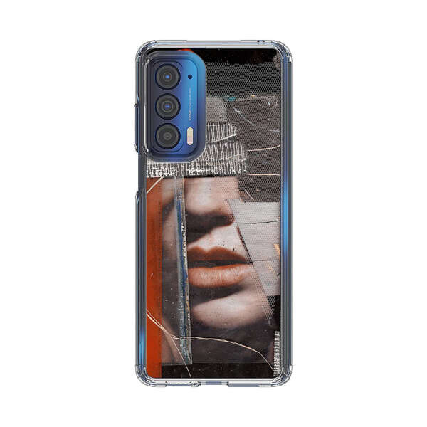Abstract Collage Close Up Face Motorola Edge (2021) Case