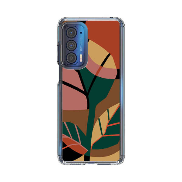Abstract Geometric Leaves Design Motorola Edge (2021) Case