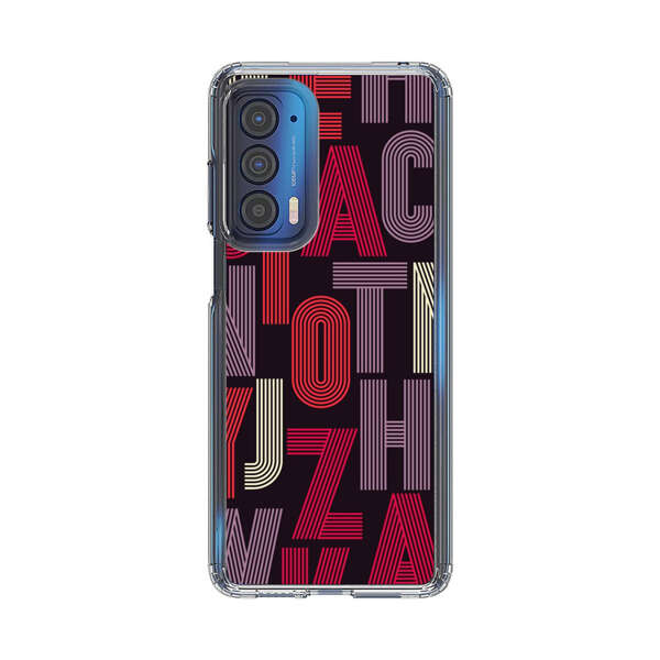 Abstract Letters Pattern Motorola Edge (2021) Case