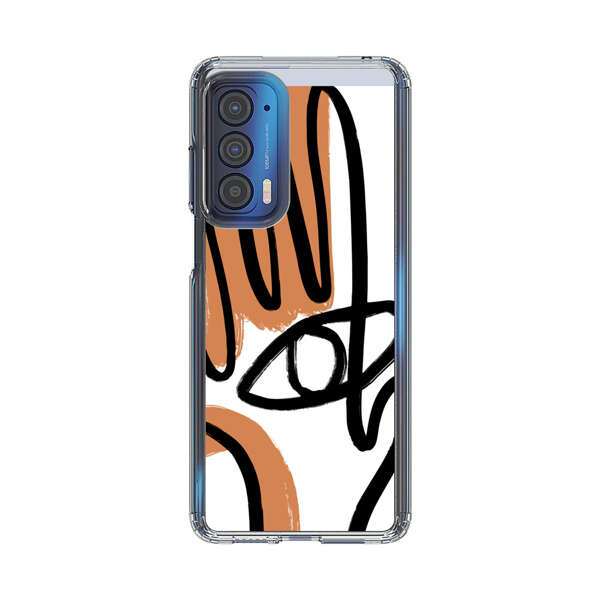 Abstract Minimalist Hand with Eye Motorola Edge (2021) Case