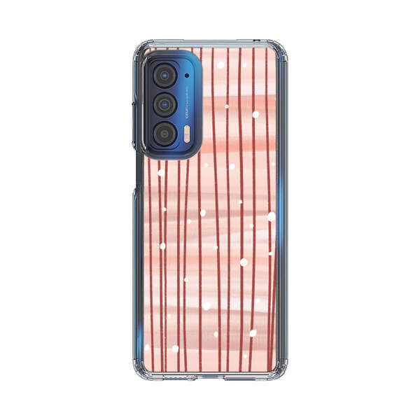 Abstract Vertical Lines Pink Pattern Motorola Edge (2021) Case