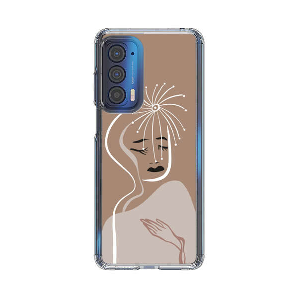 Artistic Abstract Portrait with Serene Face Motorola Edge (2021) Case