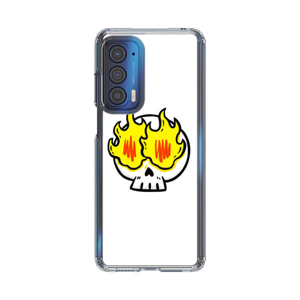 Cartoon Skull with Flames Motorola Edge (2021) Case