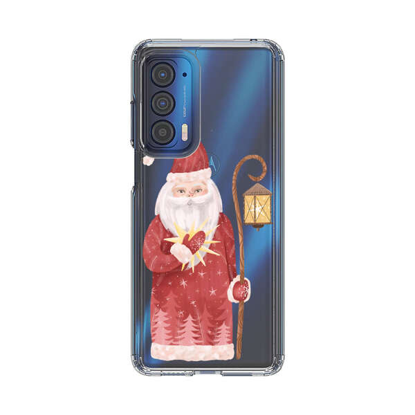 Charming Santa Claus Holding Glowing Heart and Lantern Motorola Edge (2021) Case