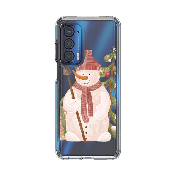 Charming Winter Snowman Illustration Motorola Edge (2021) Case