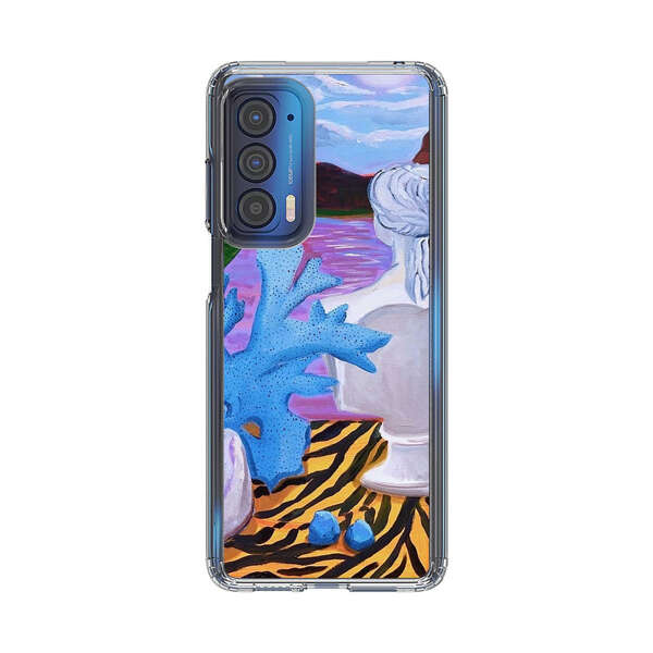 Classical Statues and Tropical Plants by the Ocean Motorola Edge (2021) Case